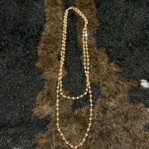 Lizard thicket pink and gold long necklace